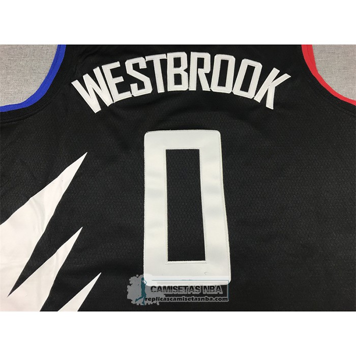 Camiseta Los Angeles Clippers Russell Westbrook NO 0 Statement 2022-23 Negro